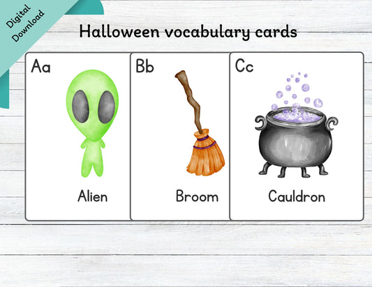 Halloween Vocabulary Flashcards - Wonder's Journey