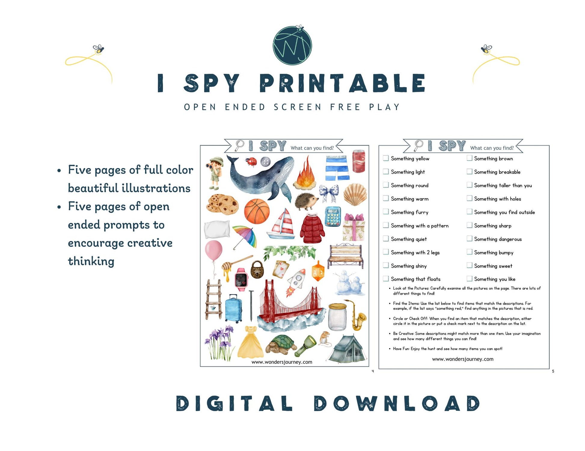 Open ended I spy Digital Download - Wonder's Journey