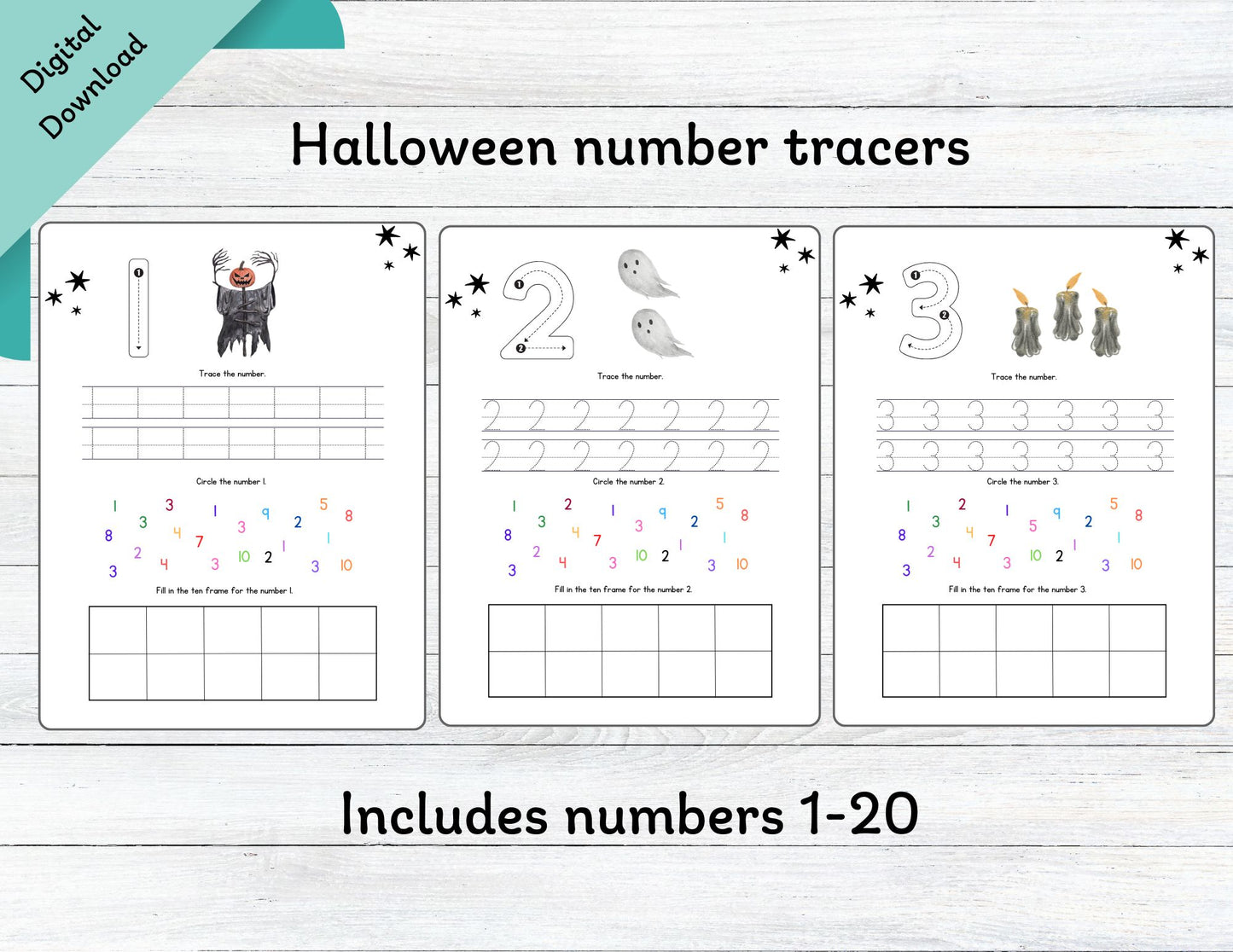 Halloween Number tracers - Wonder's Journey