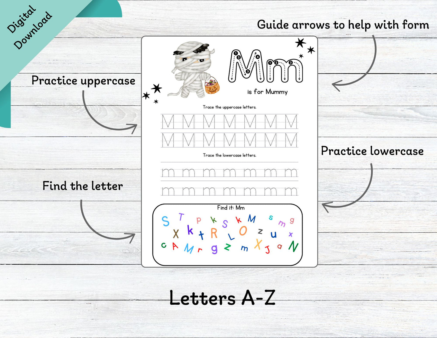 Halloween Alphabet tracers - Wonder's Journey