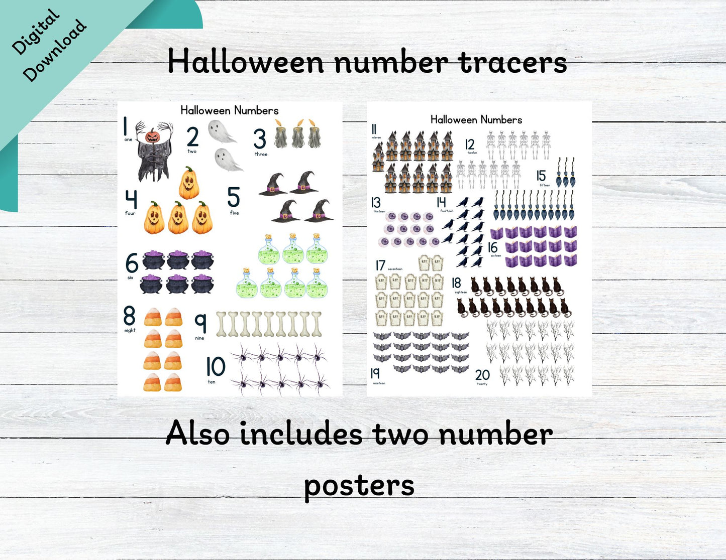 Halloween Number tracers - Wonder's Journey