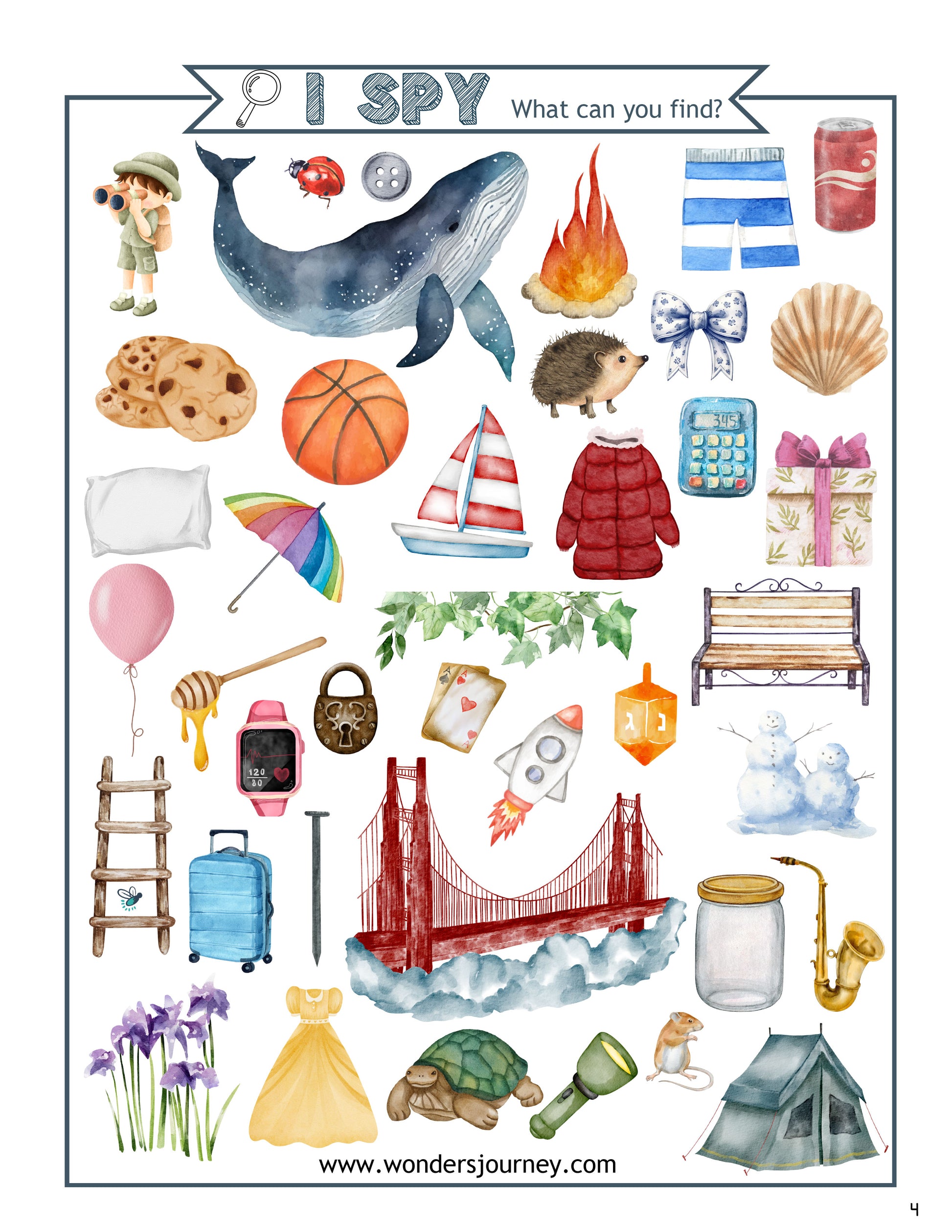 Open ended I spy Digital Download - Wonder's Journey