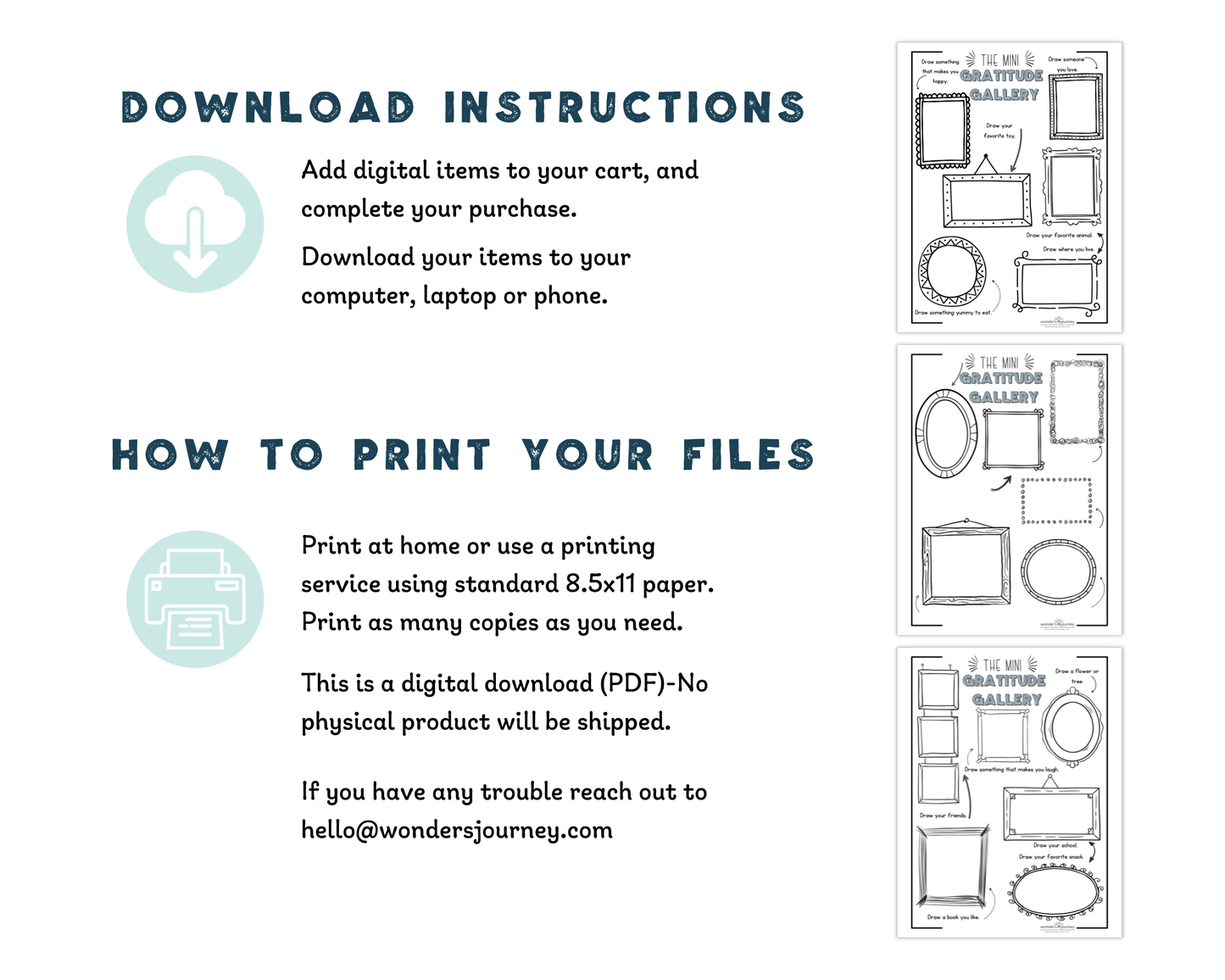 Mini Gratitude Gallery Digital Download