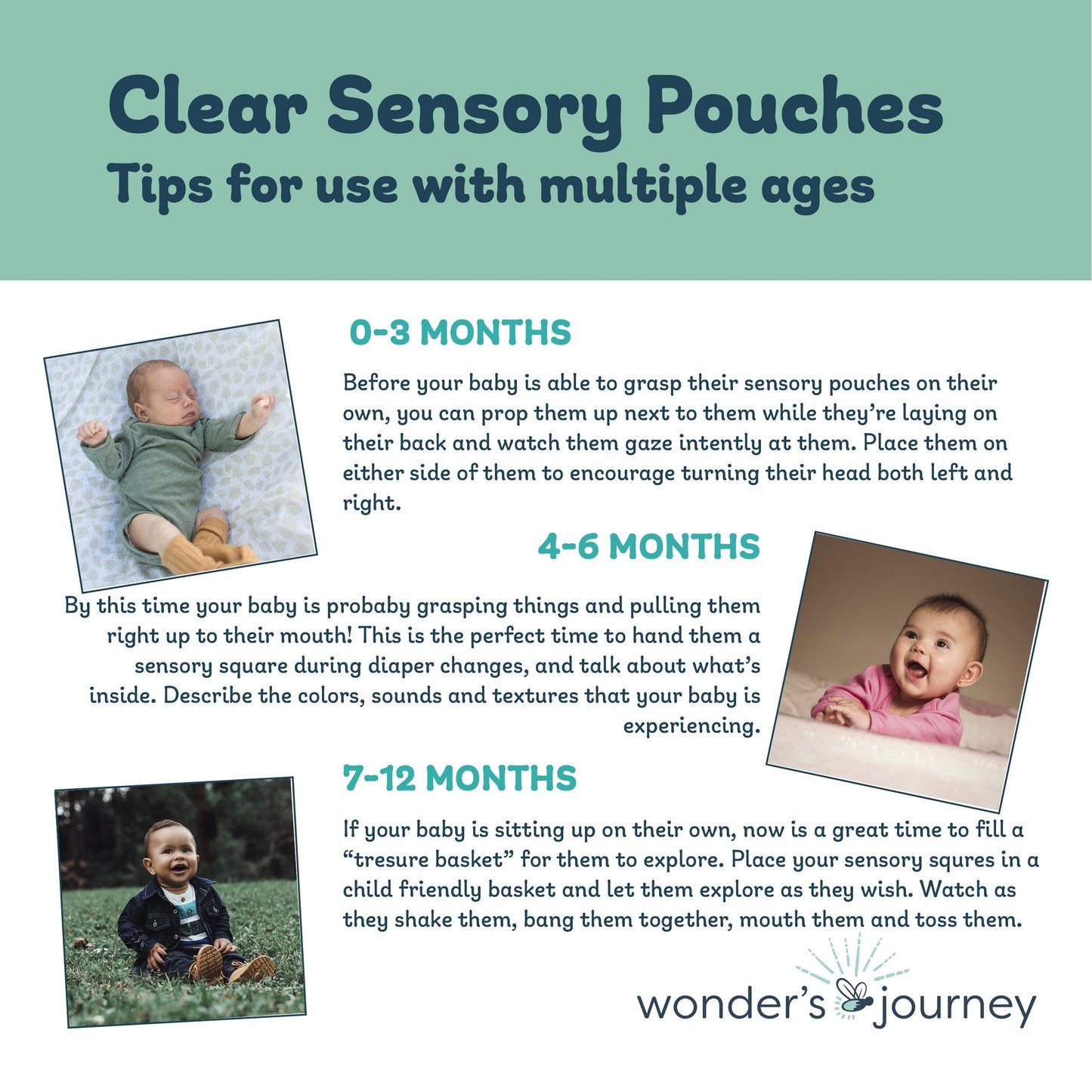 Clear sensory pouch with gems - Wonder's Journey