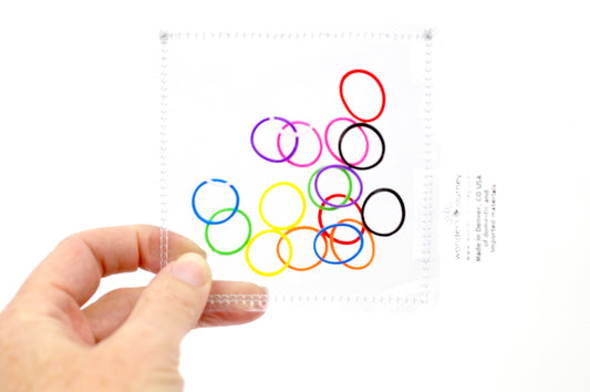 Clear sensory pouch with rubber bands - Wonder's Journey