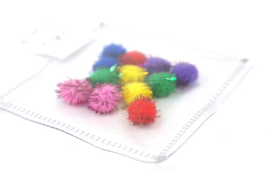 Clear sensory pouch with pom poms - Wonder's Journey