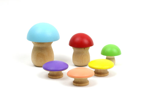 Wooden Waldorf Mushroom set - Wonder's Journey