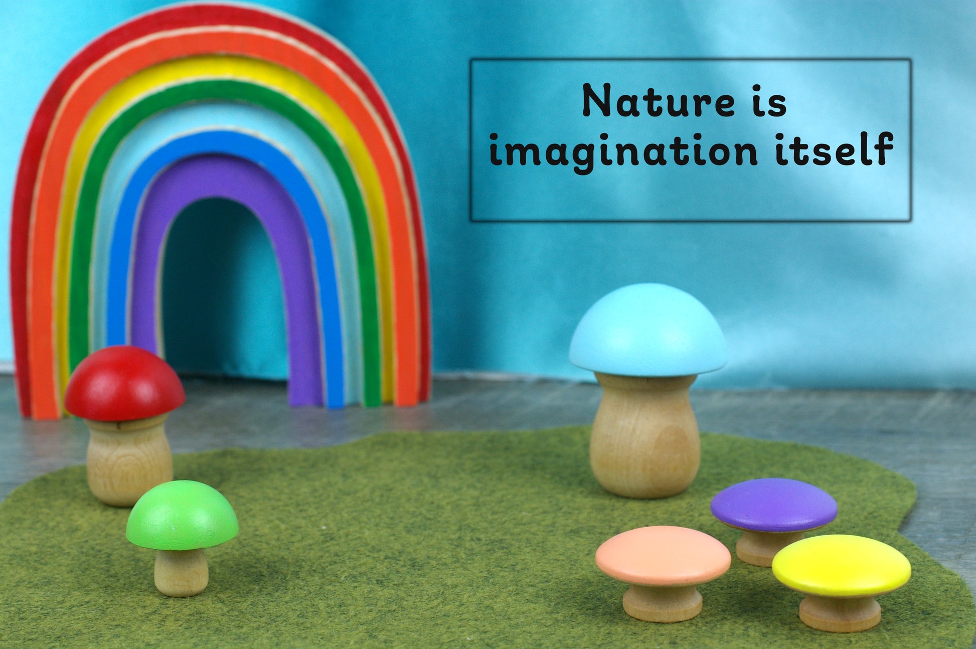 Wooden Waldorf Mushroom set - Wonder's Journey