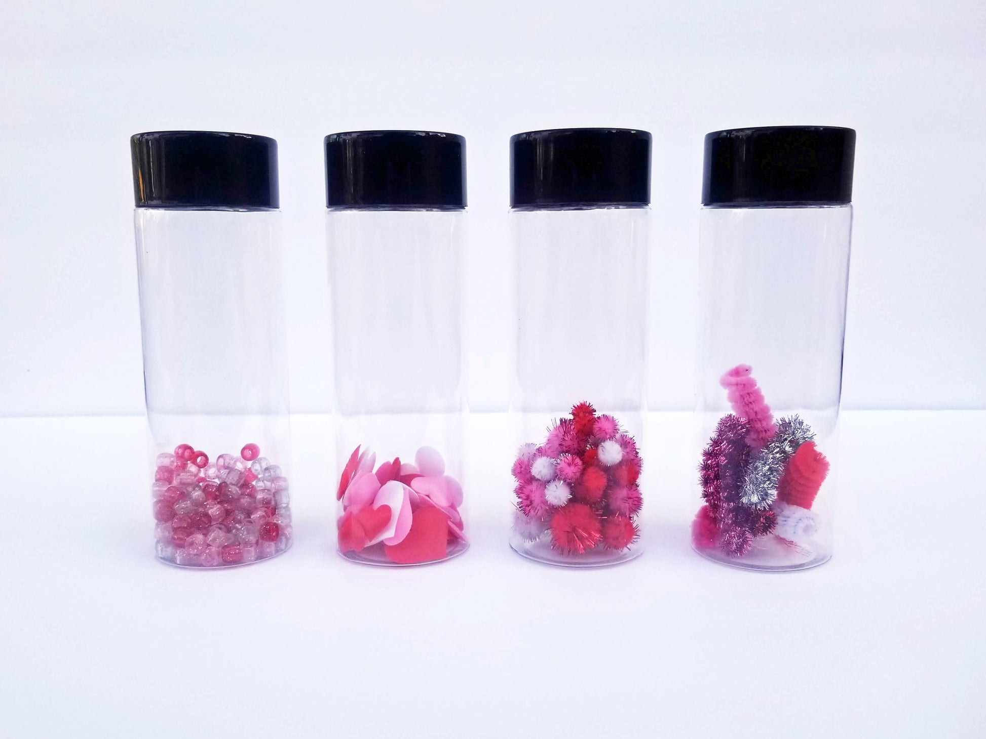 Valentines Day sensory bottles- Set F - Wonder's Journey