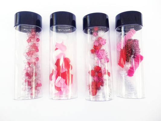 Valentines Day sensory bottles- Set F - Wonder's Journey