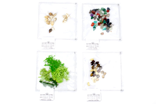 Set of Four Clear Sensory Pouches- set D - Wonder's Journey