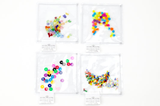 Set of Four Clear Sensory Pouches- set E - Wonder's Journey