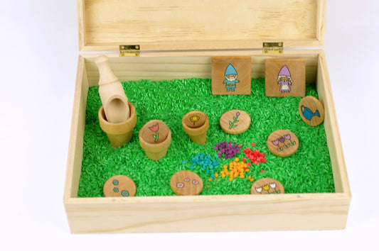 Complete Spring Garden small world sensory box - Wonder's Journey