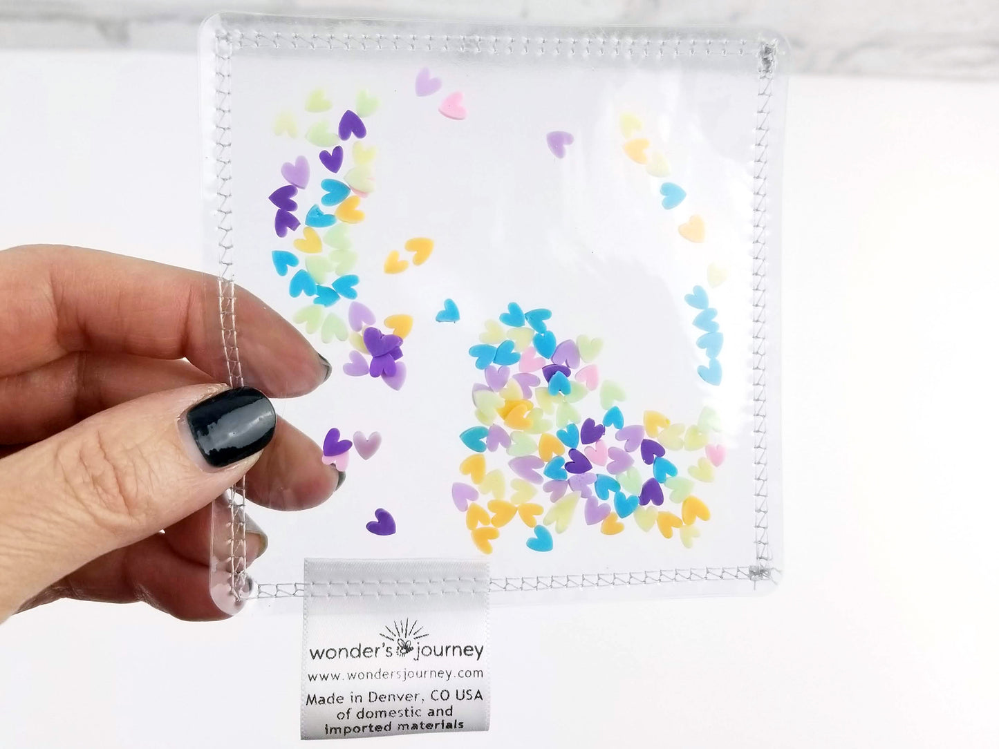 Hearts Clear Sensory Pouches - Wonder's Journey