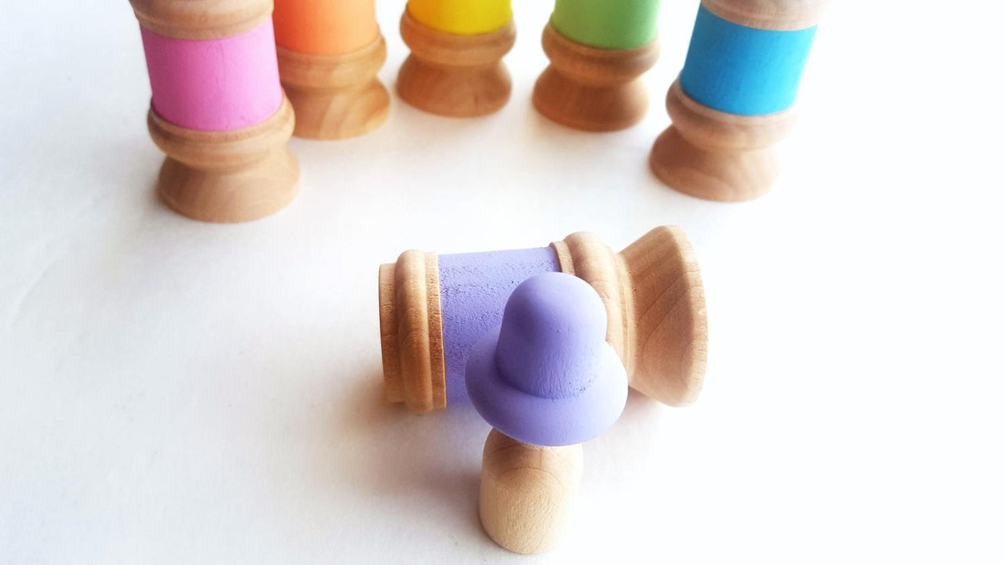 Cowgirl color matching peg dolls - Wonder's Journey