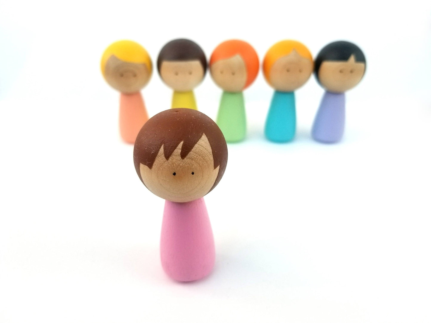 Pastel peg doll set - Wonder's Journey