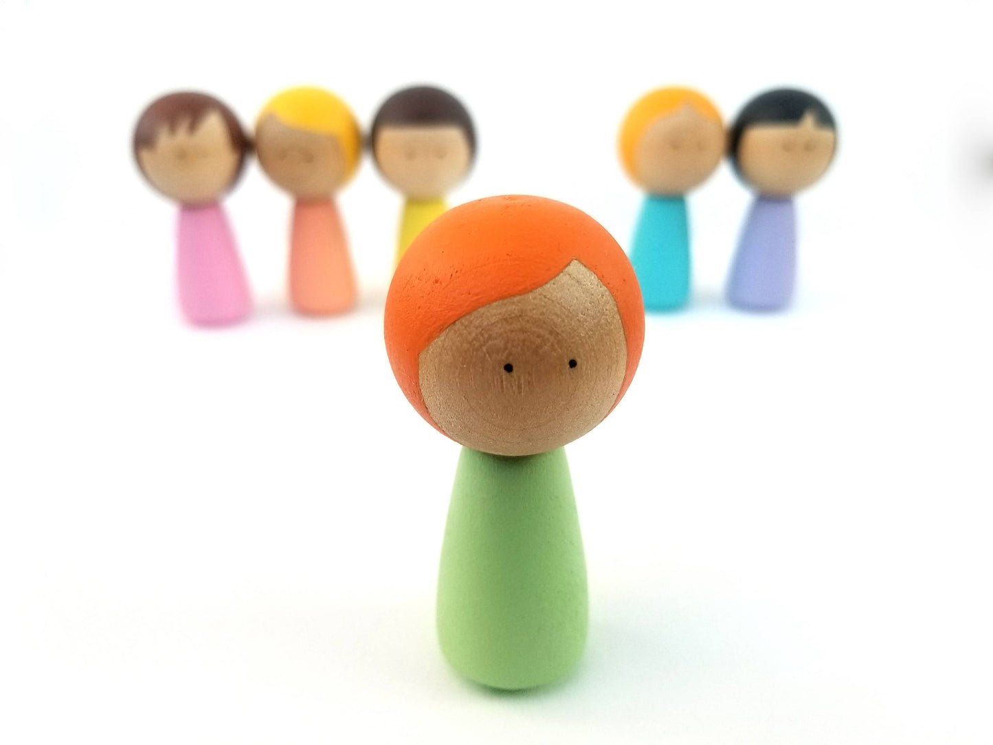 Pastel peg doll set - Wonder's Journey