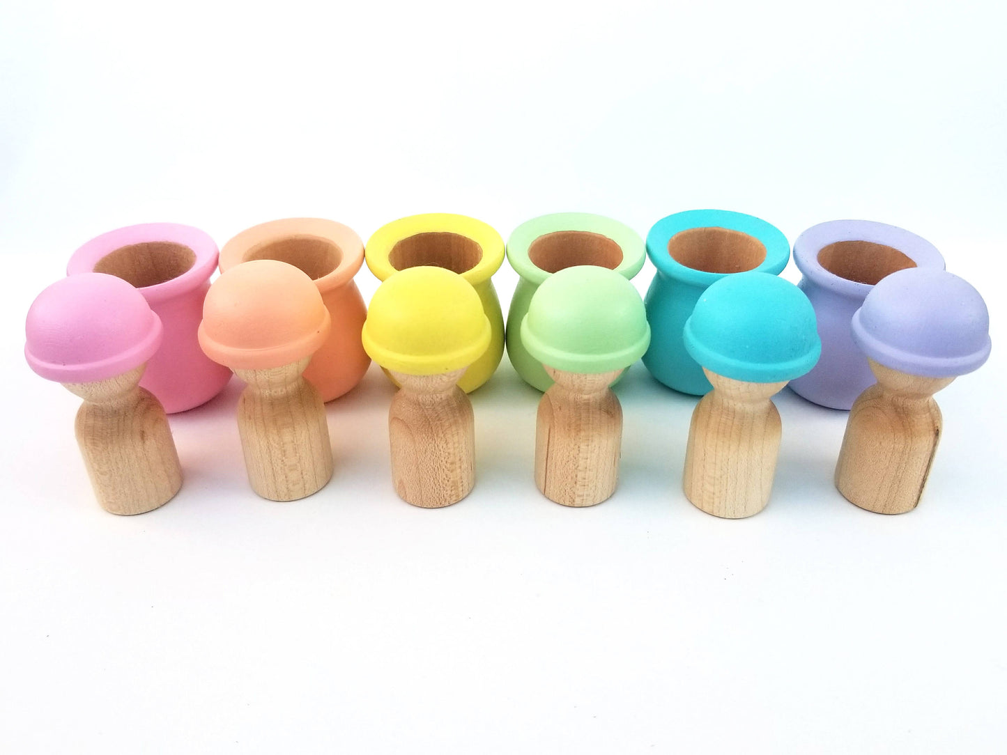 Pastel color matching peg dolls - Wonder's Journey