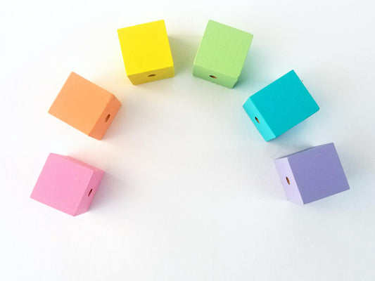 Pastel wooden lacing beads - Wonder's Journey