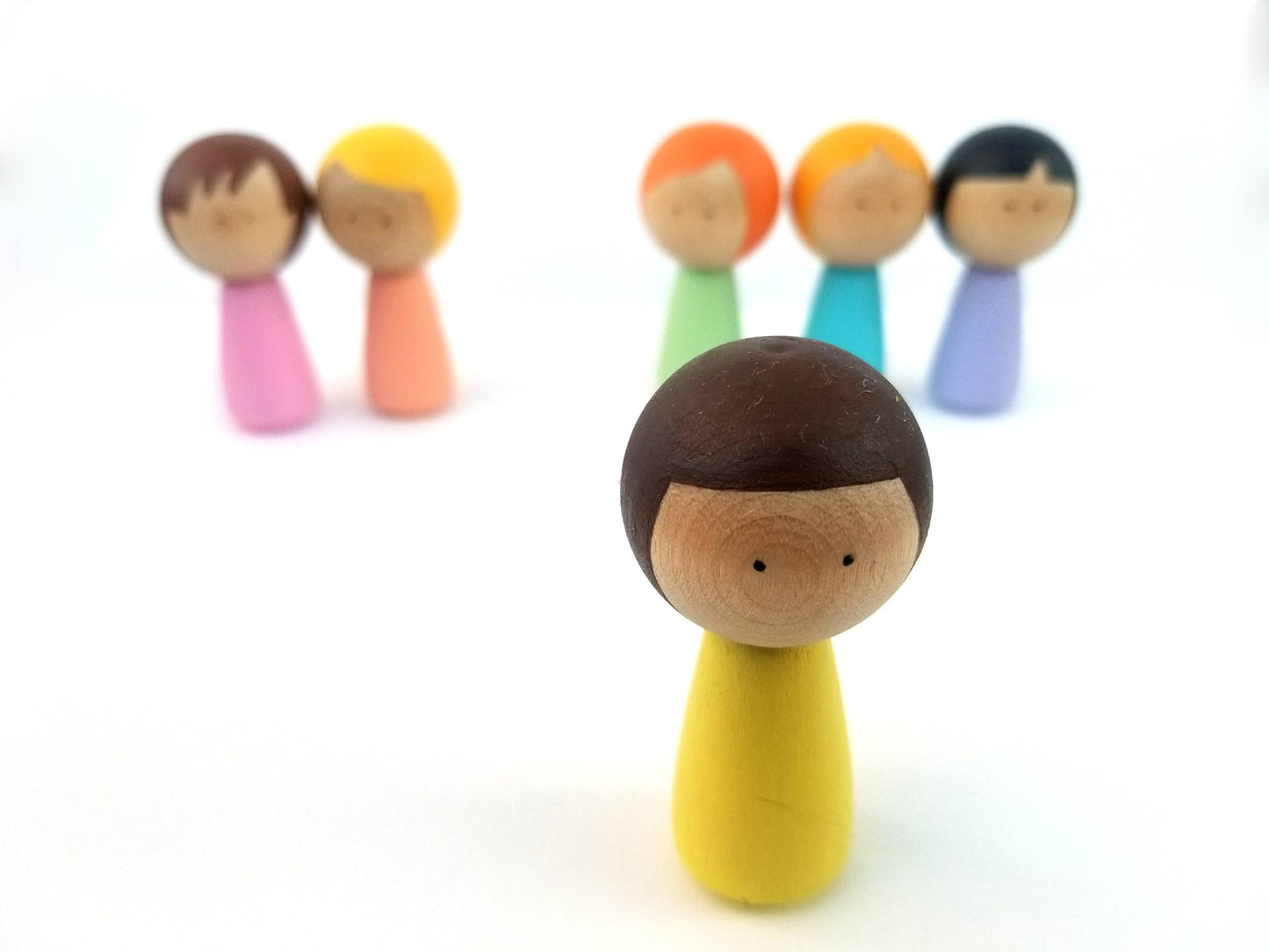 Pastel peg doll set - Wonder's Journey