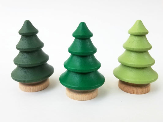 Painted wooden trees - Wonder's Journey