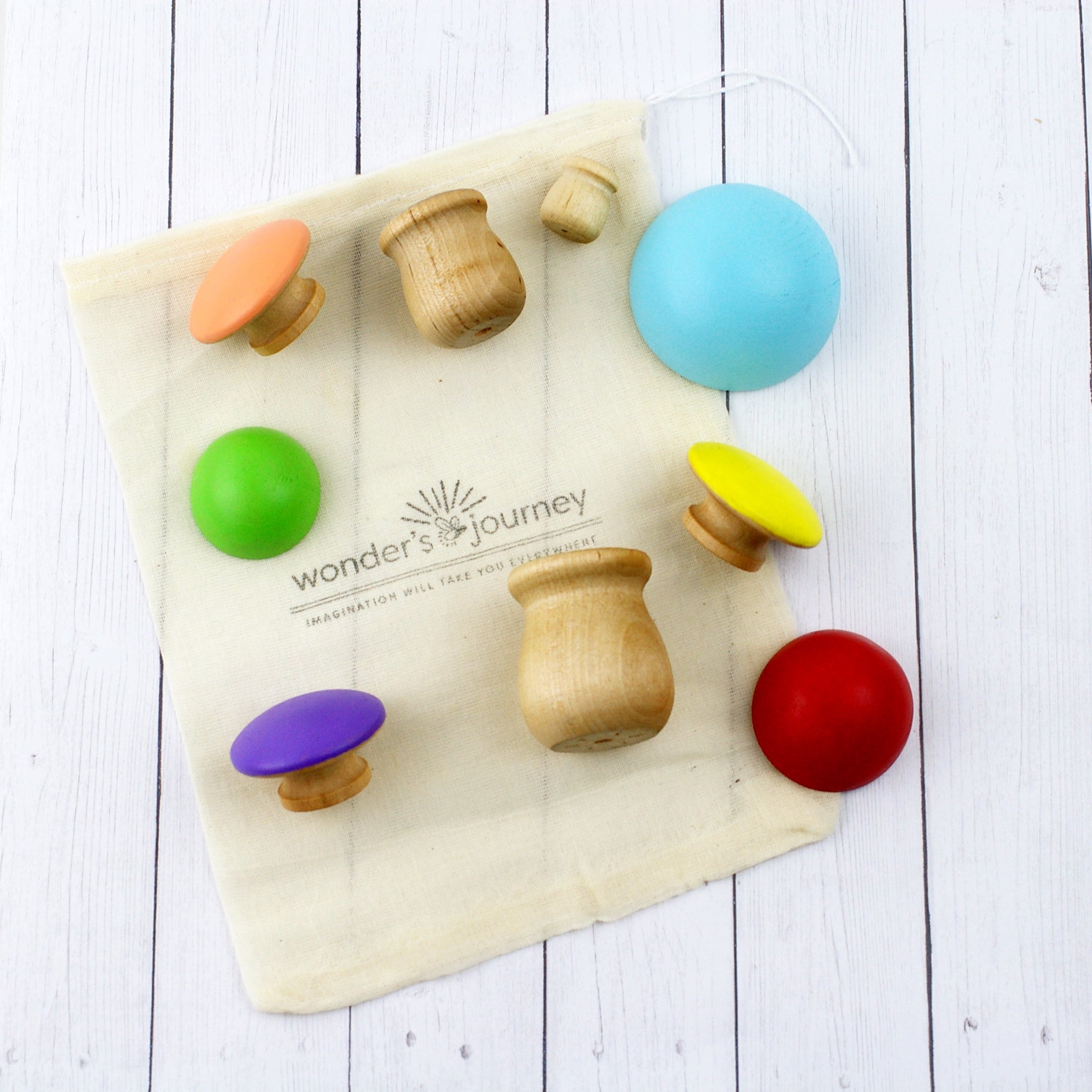 Wooden Waldorf Mushroom set - Wonder's Journey