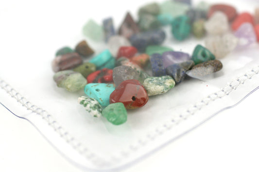 Clear sensory pouch with Rock chips - Wonder's Journey