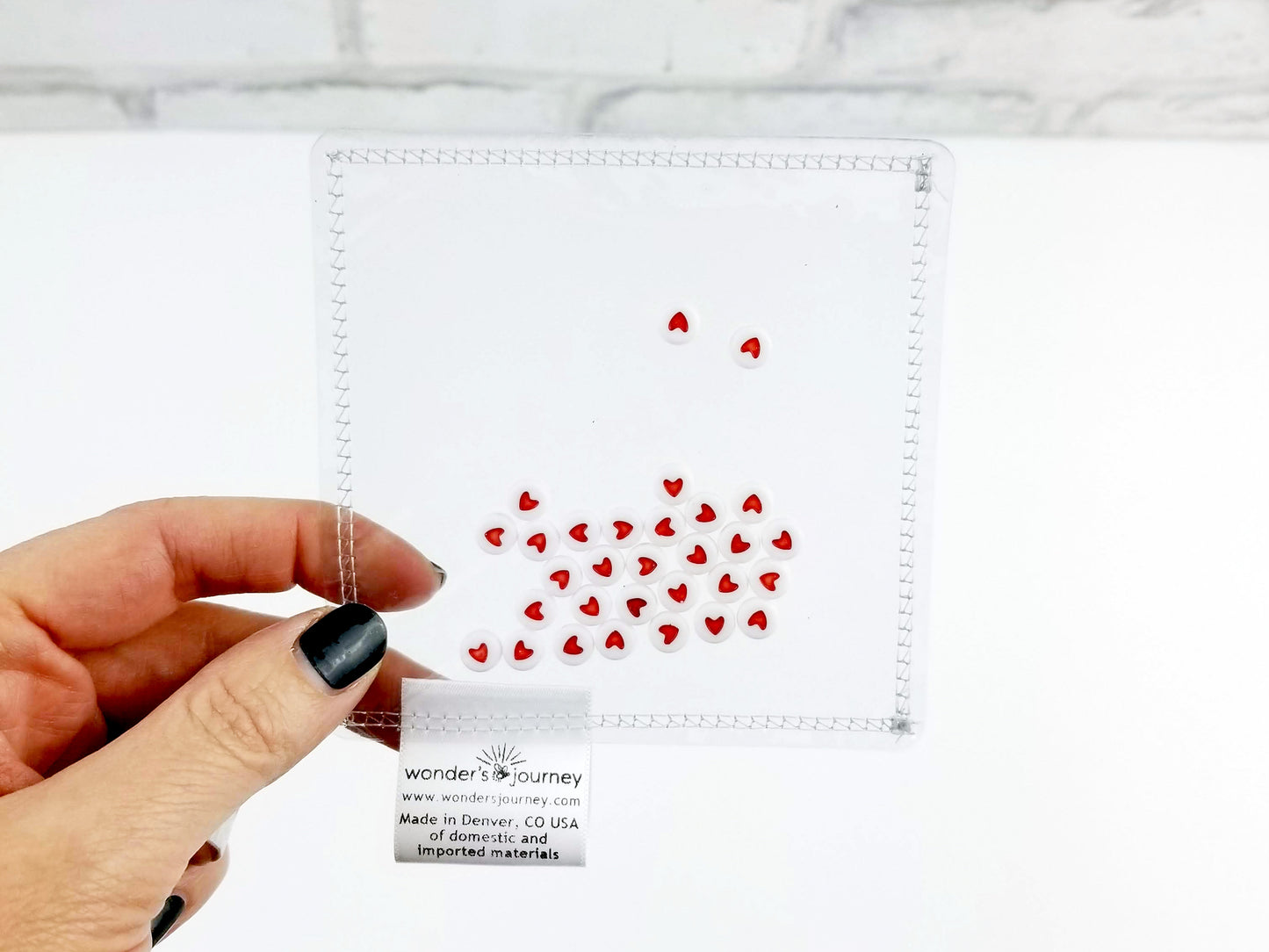 Hearts Clear Sensory Pouches - Wonder's Journey