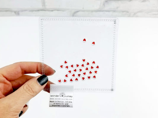 Hearts Clear Sensory Pouches - Wonder's Journey