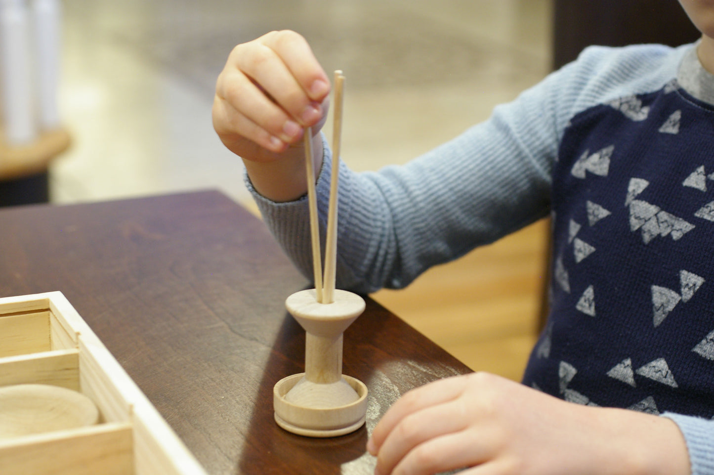 Loose parts divided tray with lid - Wonder's Journey