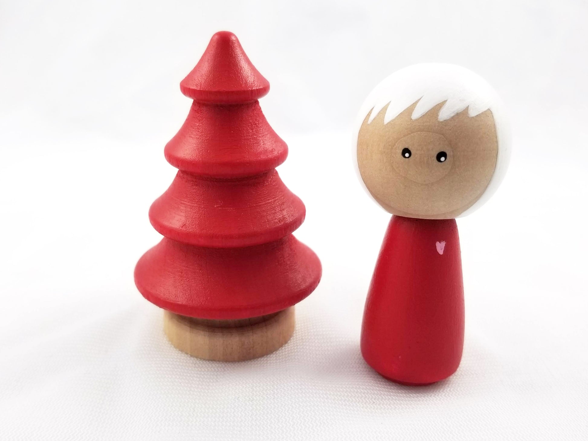 Valentine's Day peg doll and tree set - Wonder's Journey