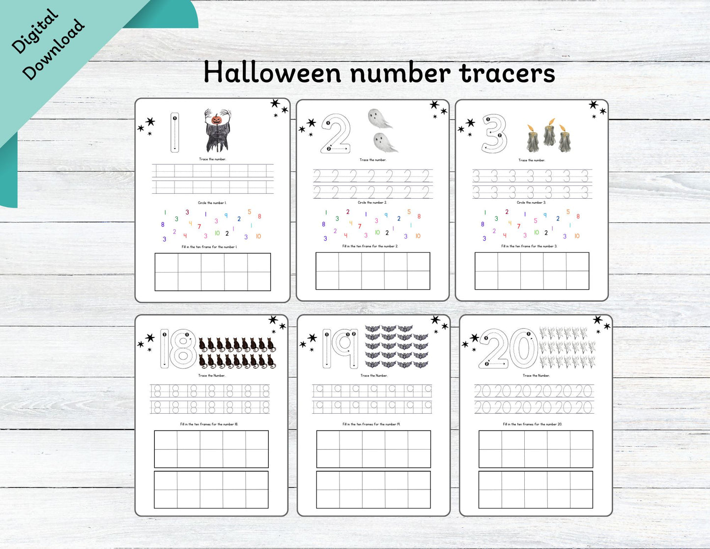 Halloween Number tracers