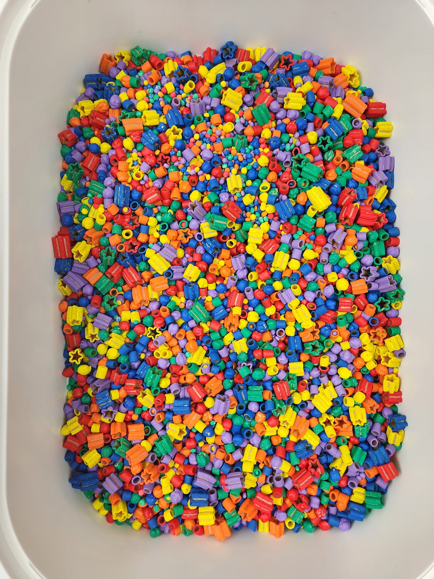 Chunky rainbow sensory bin filler - Wonder's Journey