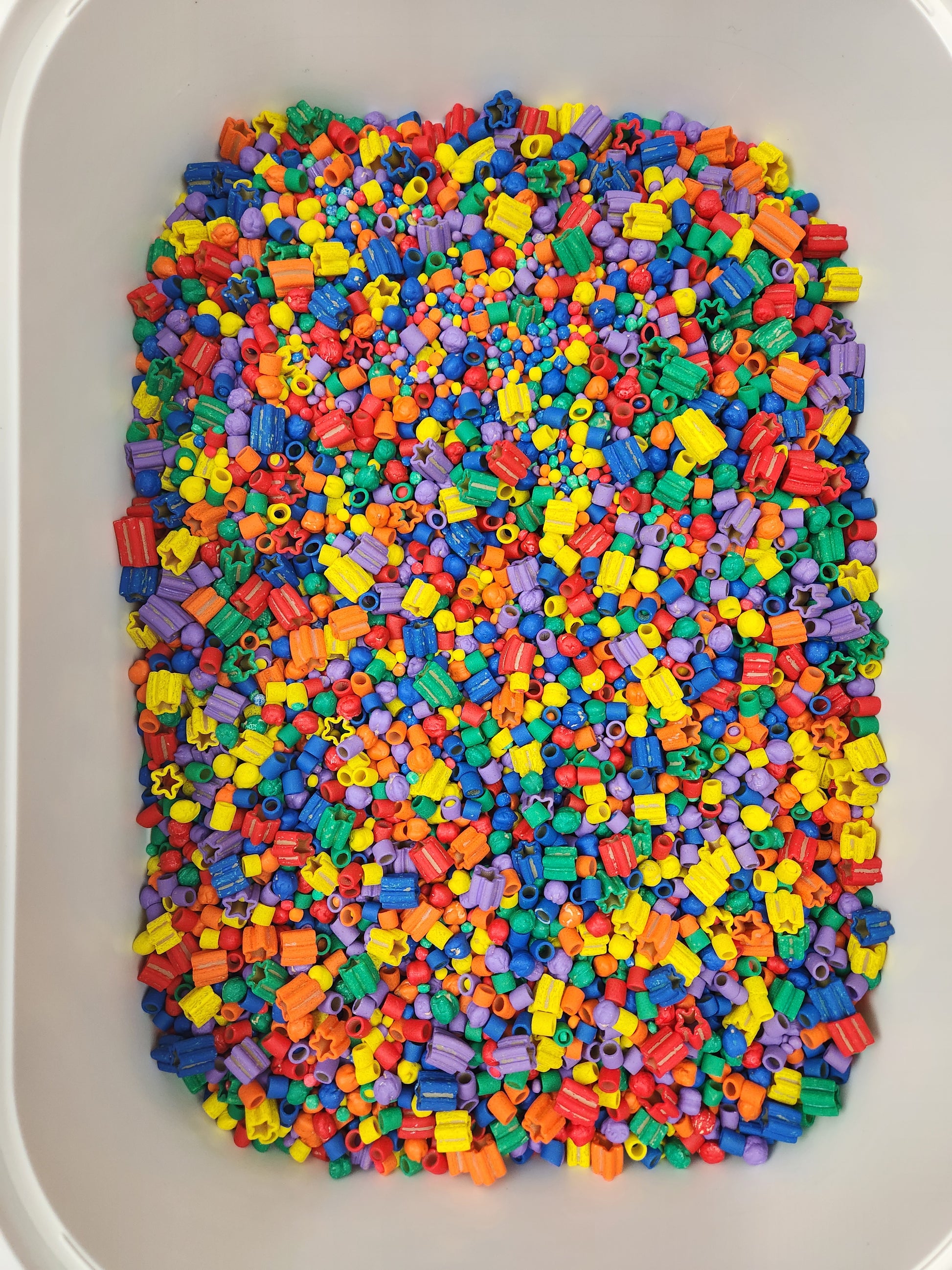 Chunky rainbow sensory bin filler - Wonder's Journey