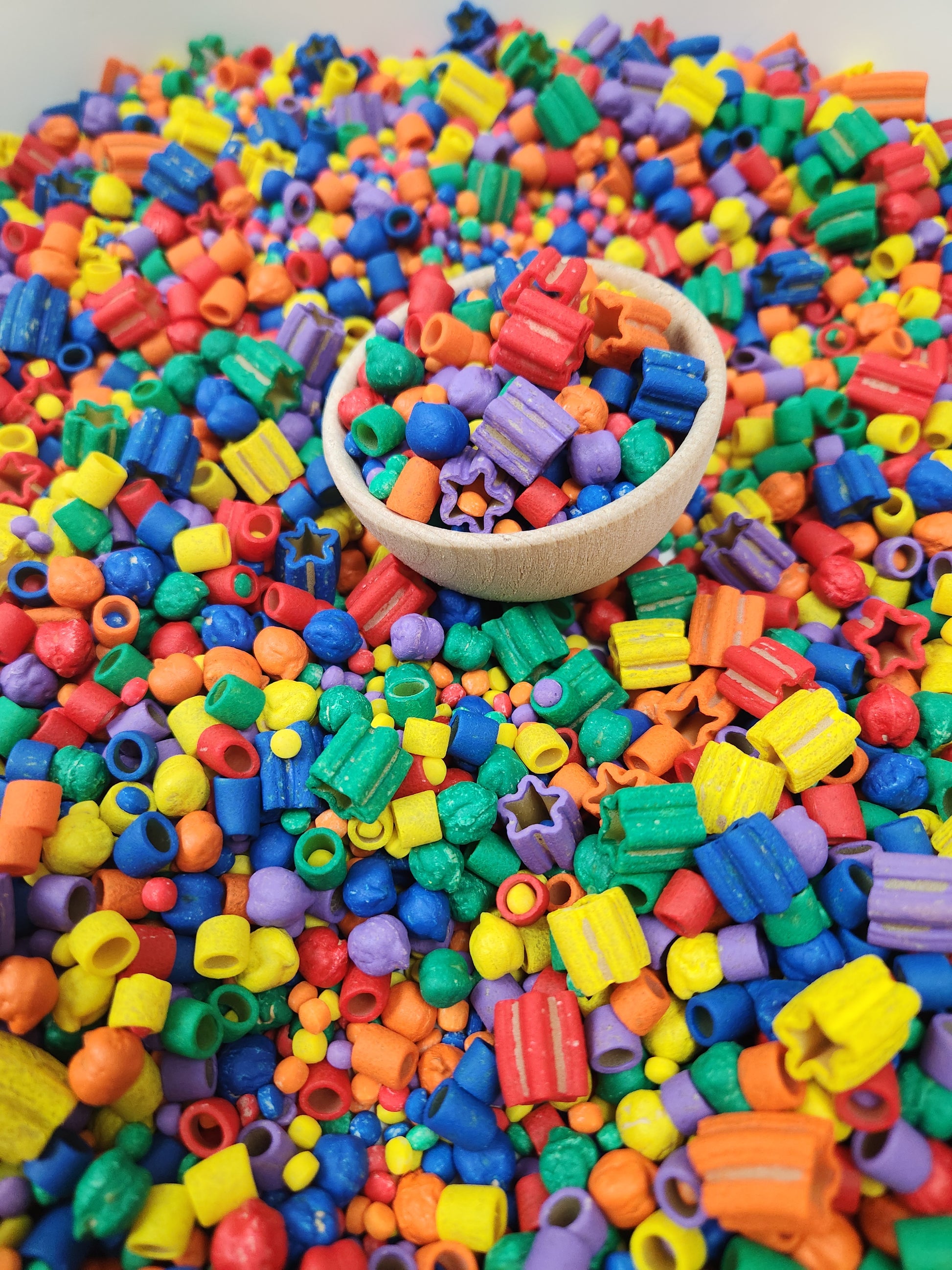 Chunky rainbow sensory bin filler - Wonder's Journey