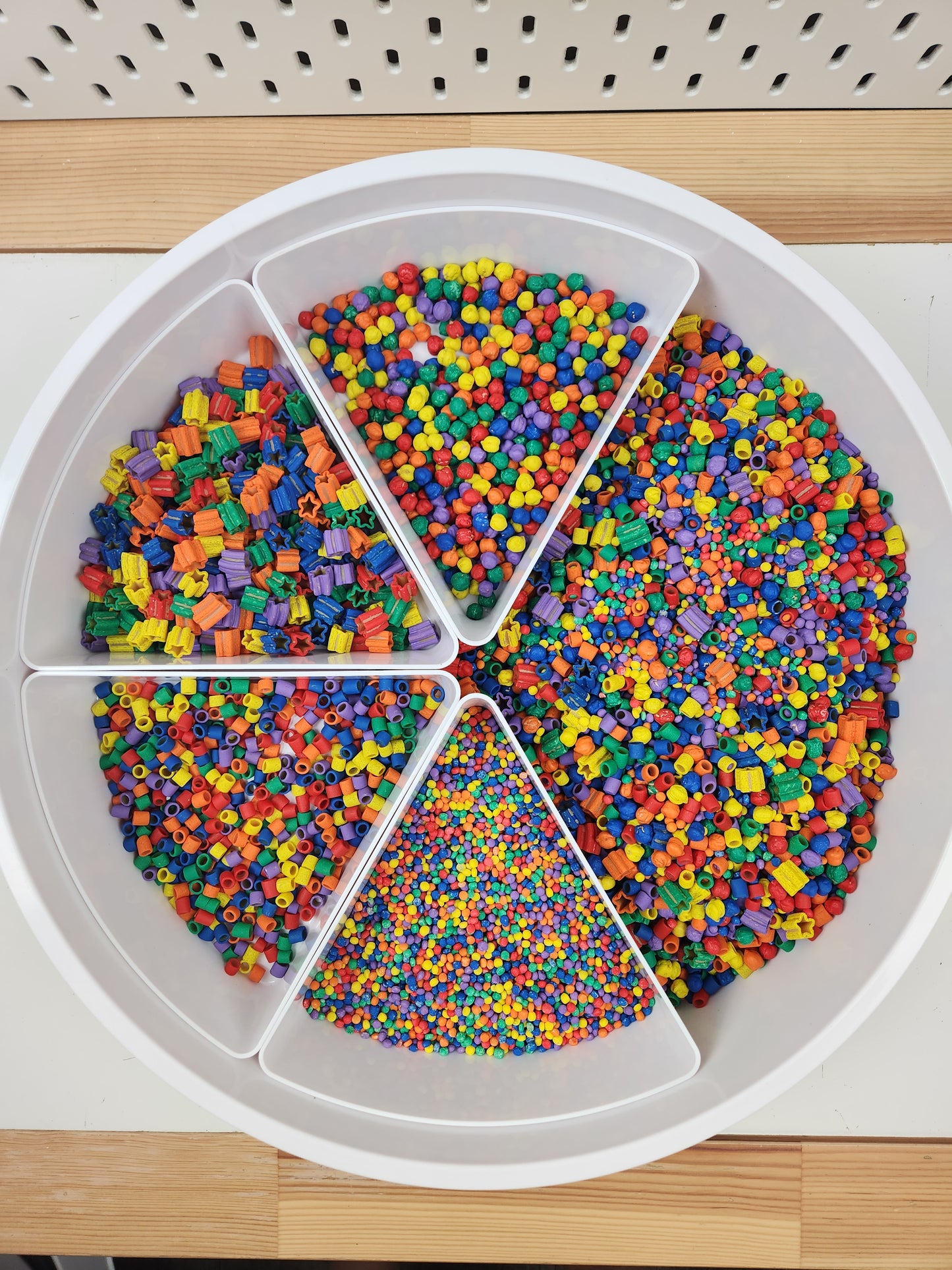 Chunky rainbow sensory bin filler - Wonder's Journey