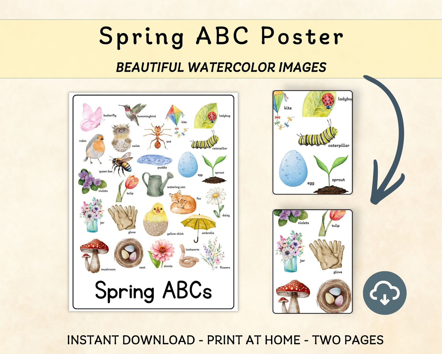 Spring Vocabulary Poster - Wonder's Journey