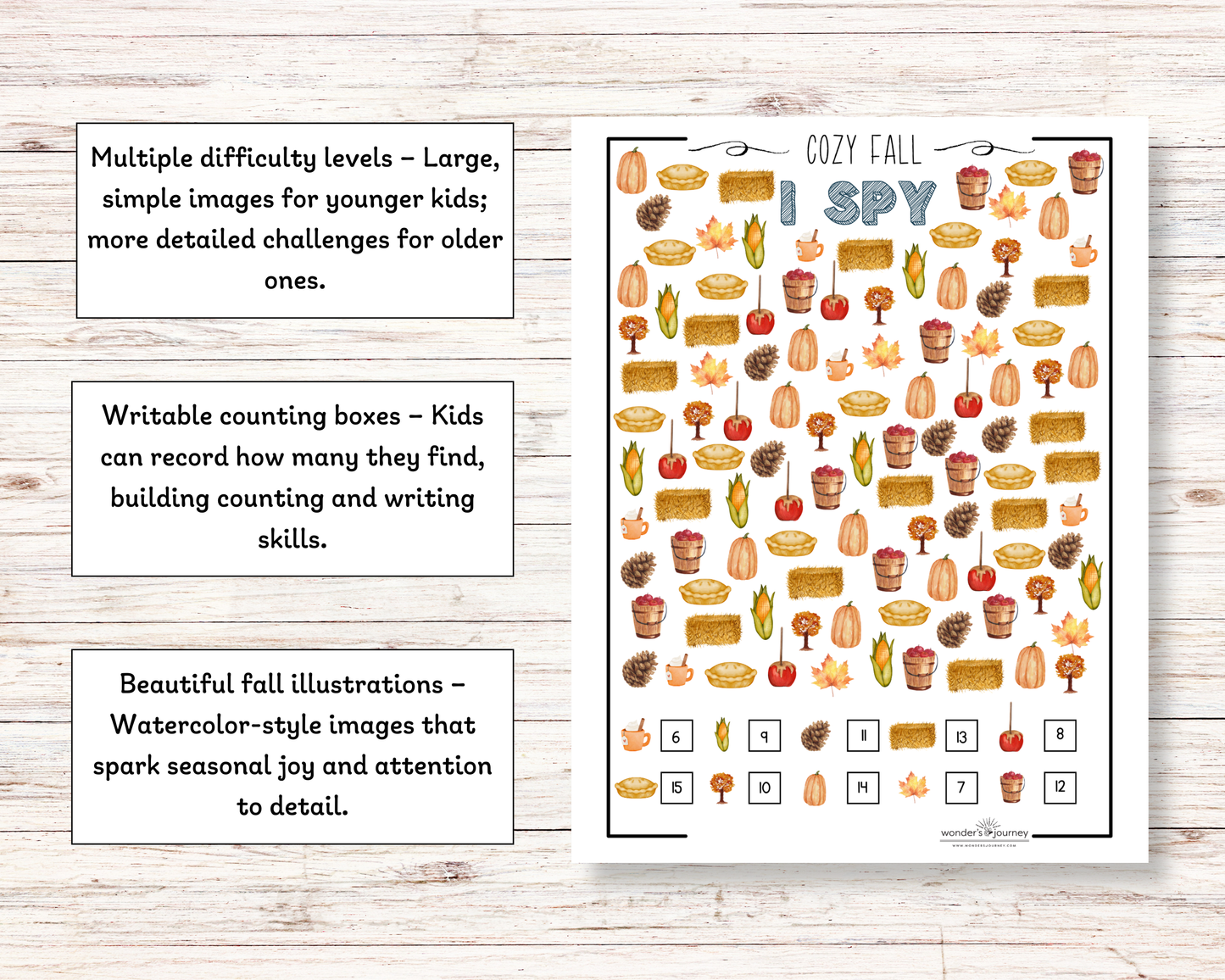 Cozy Fall I spy Digital Download