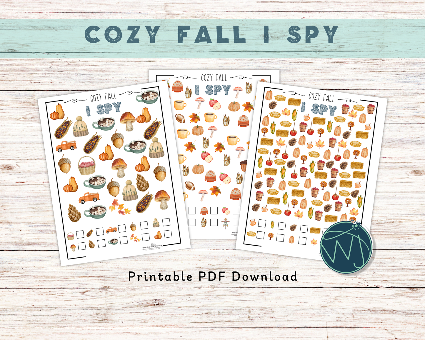 Cozy Fall I spy Digital Download