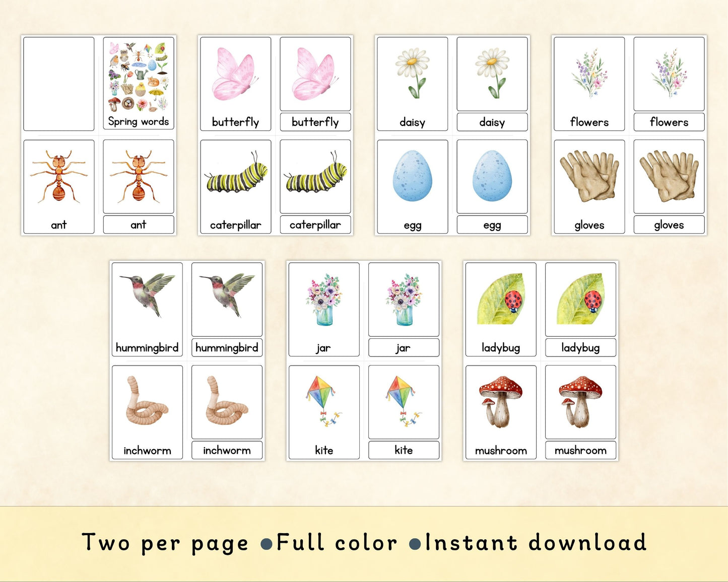 Spring Alphabet Three-Part Cards - Wonder's Journey