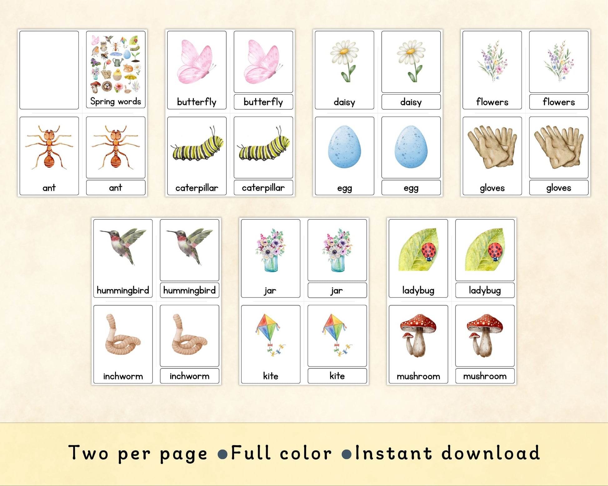 Spring Alphabet Three-Part Cards - Wonder's Journey