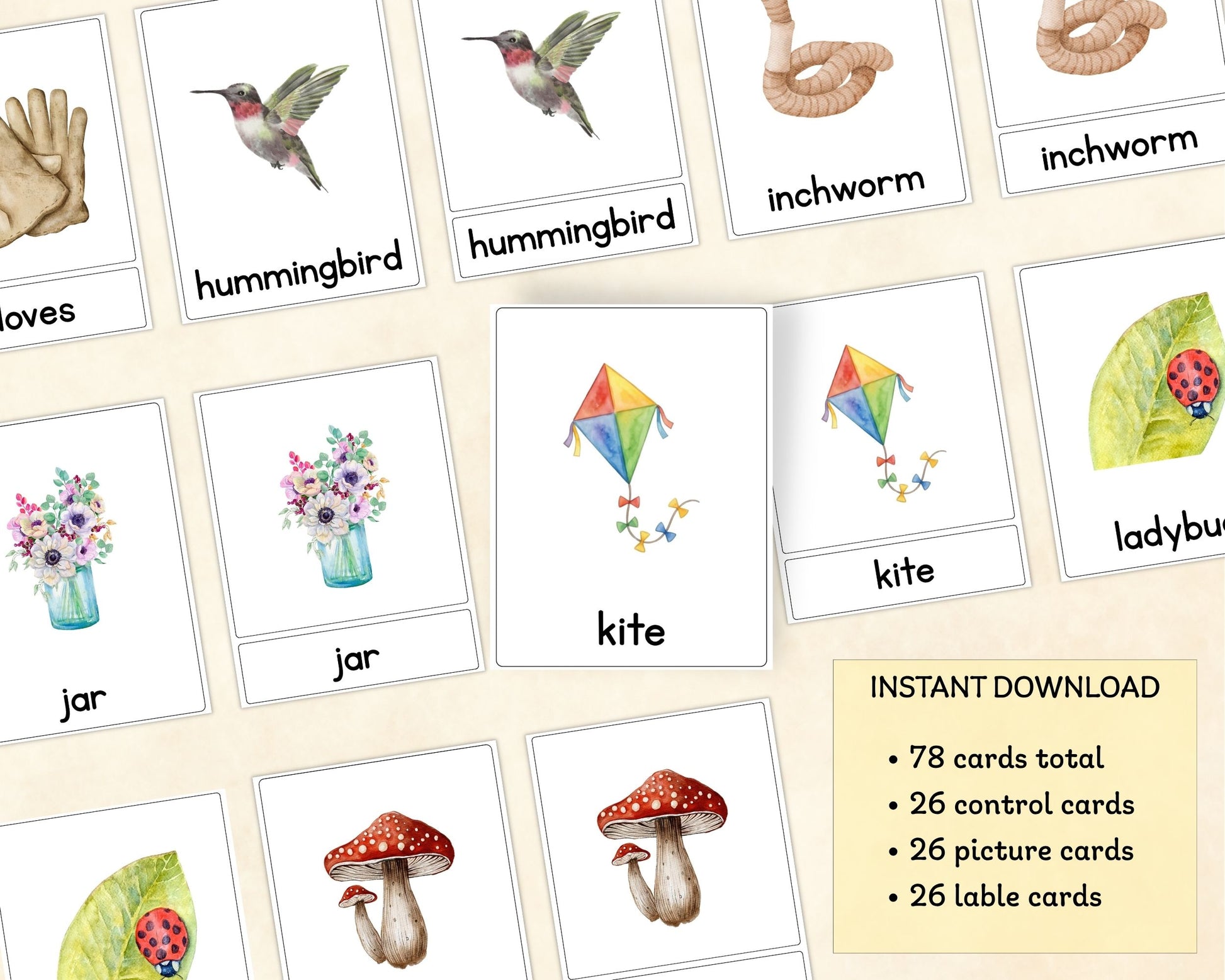 Spring Alphabet Three-Part Cards - Wonder's Journey