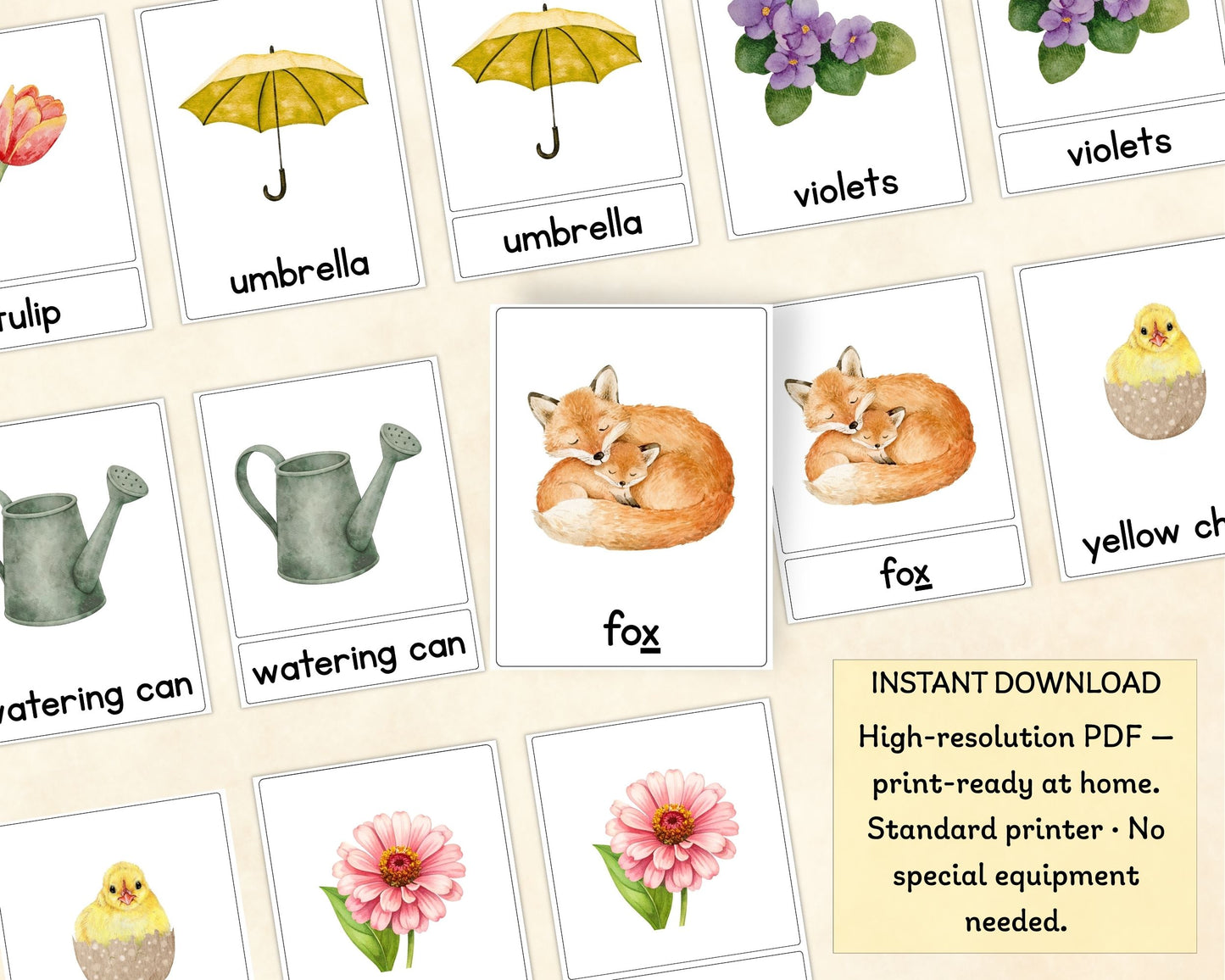 Spring Alphabet Three-Part Cards - Wonder's Journey