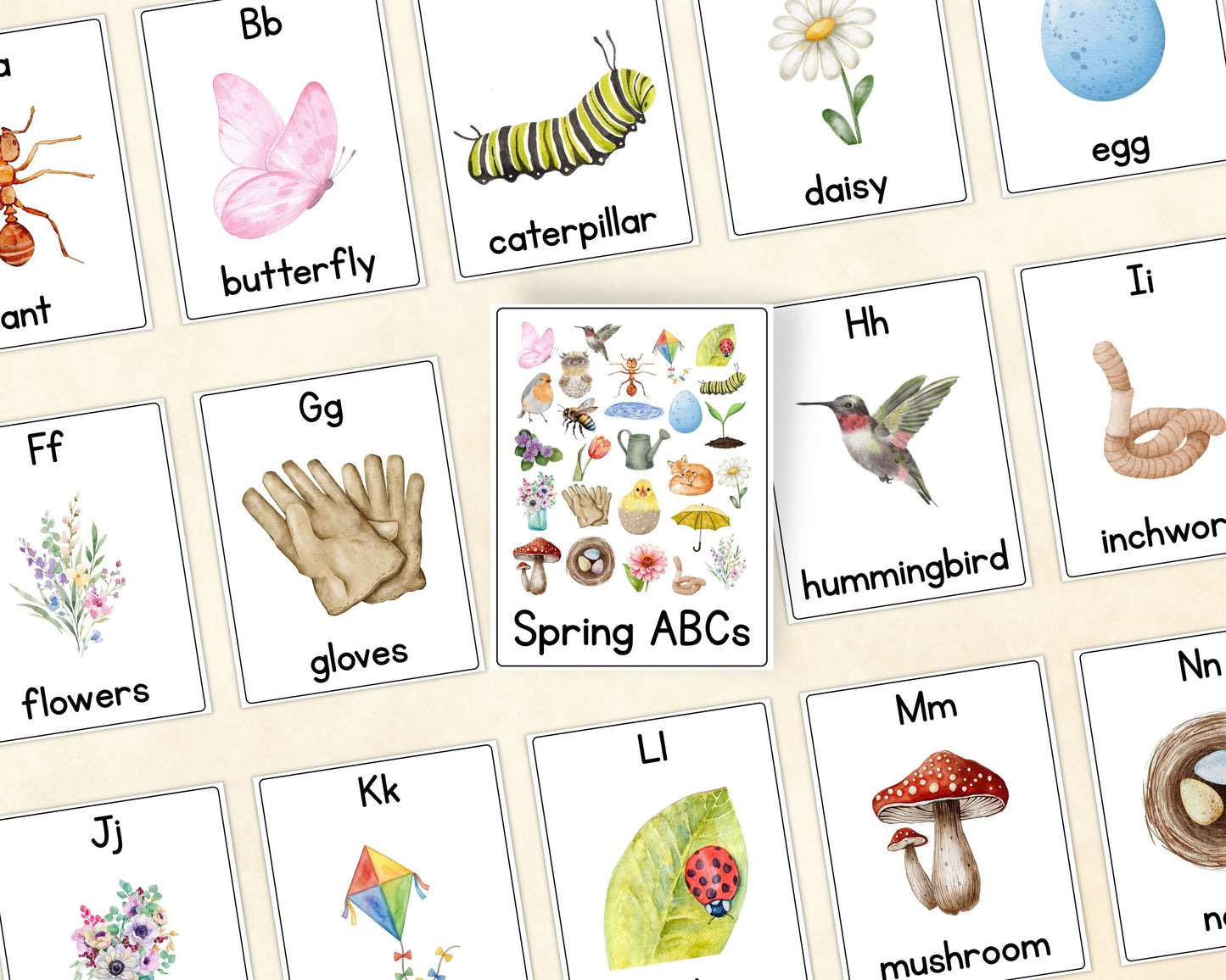Spring Alphabet Flashcards - Wonder's Journey