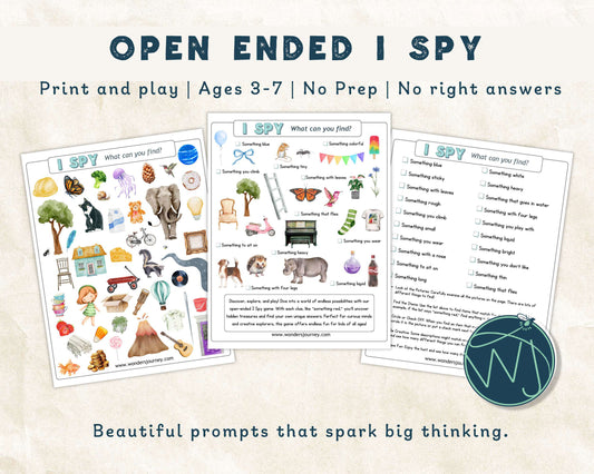 Open ended I spy Digital Download
