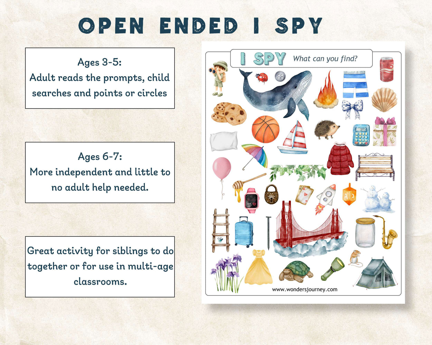 Open ended I spy Digital Download