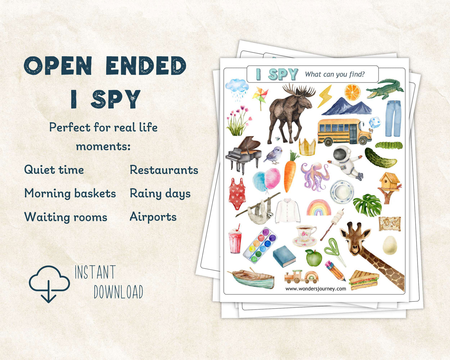 Open ended I spy Digital Download