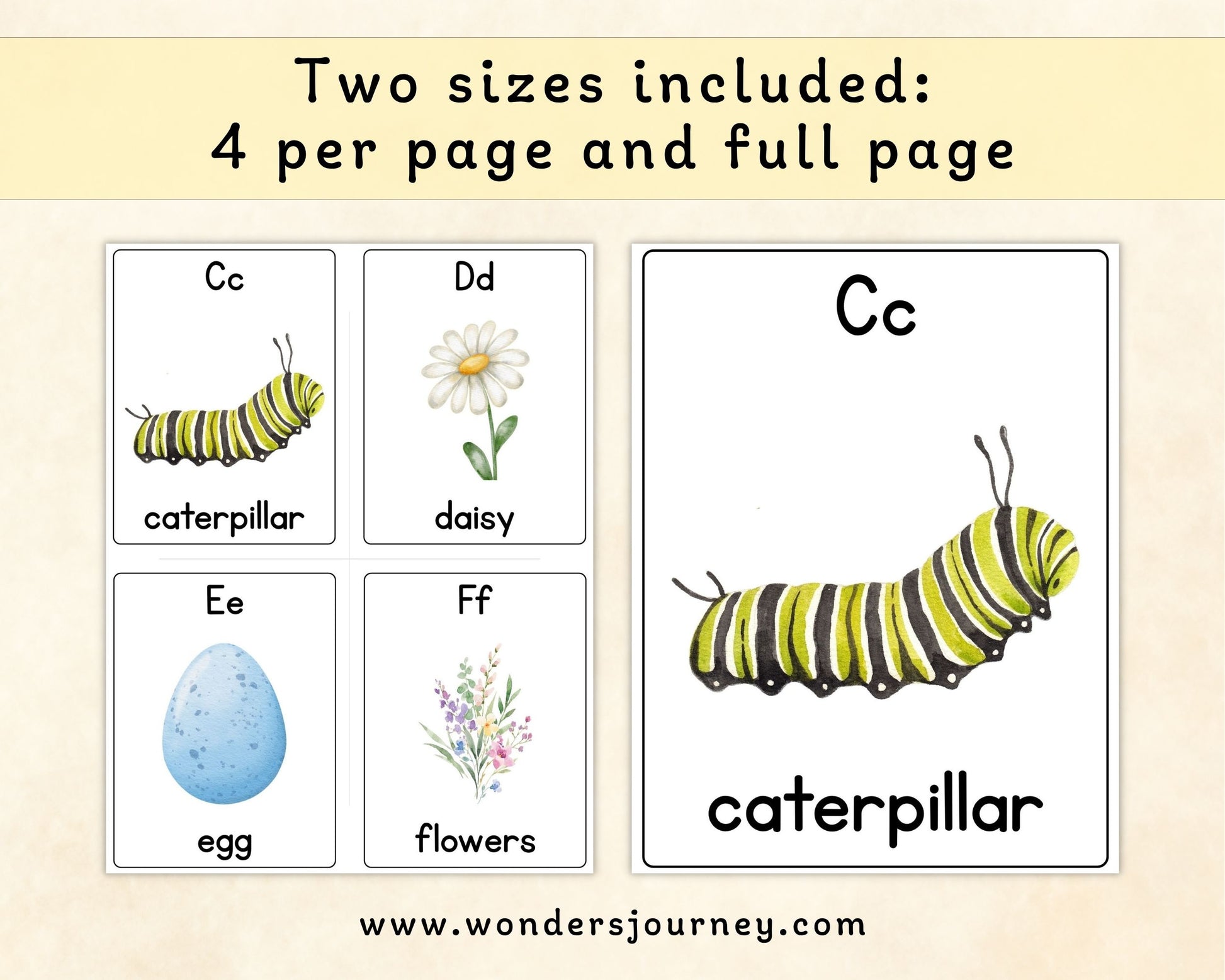 Spring Alphabet Flashcards - Wonder's Journey