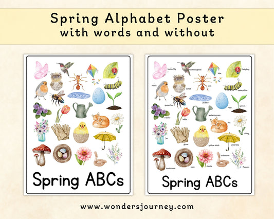 Spring Vocabulary Poster - Wonder's Journey