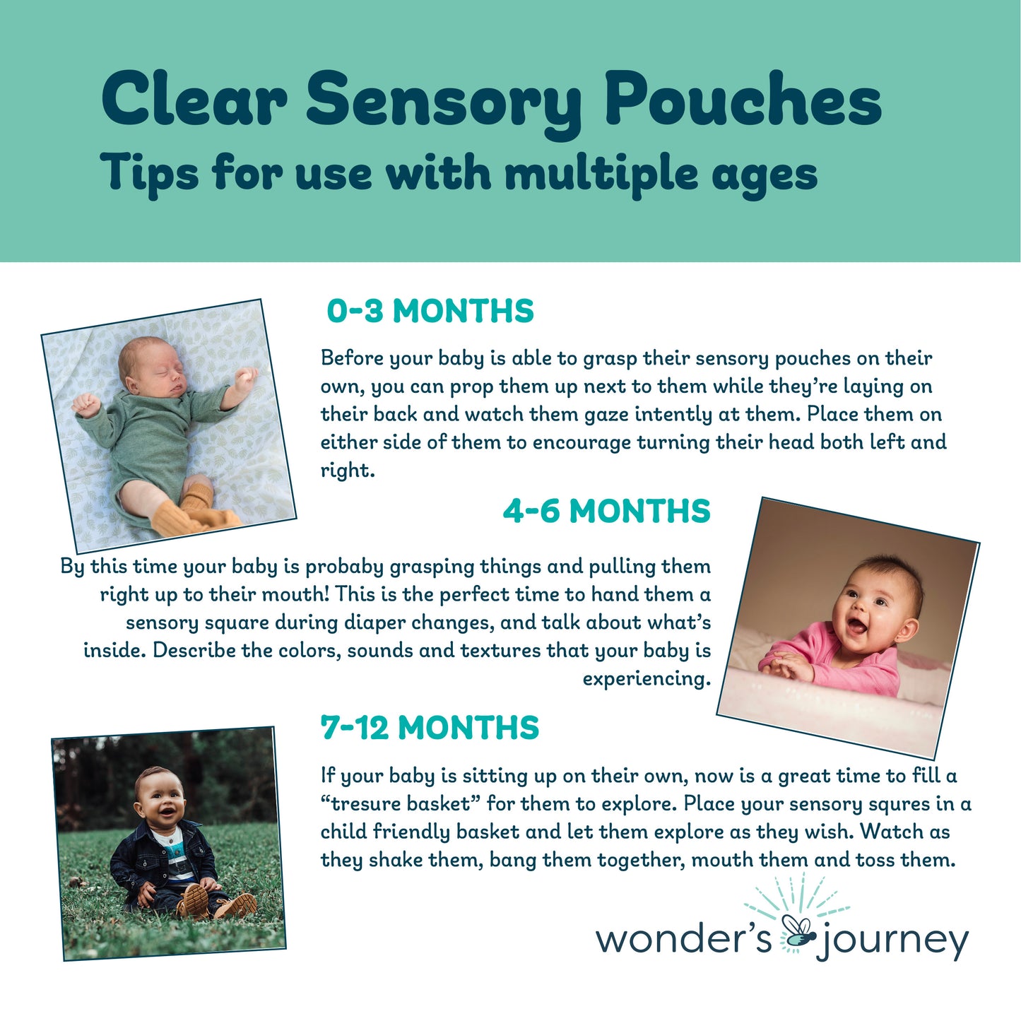 Clear sensory pouch with styrofoam beads - Wonder's Journey